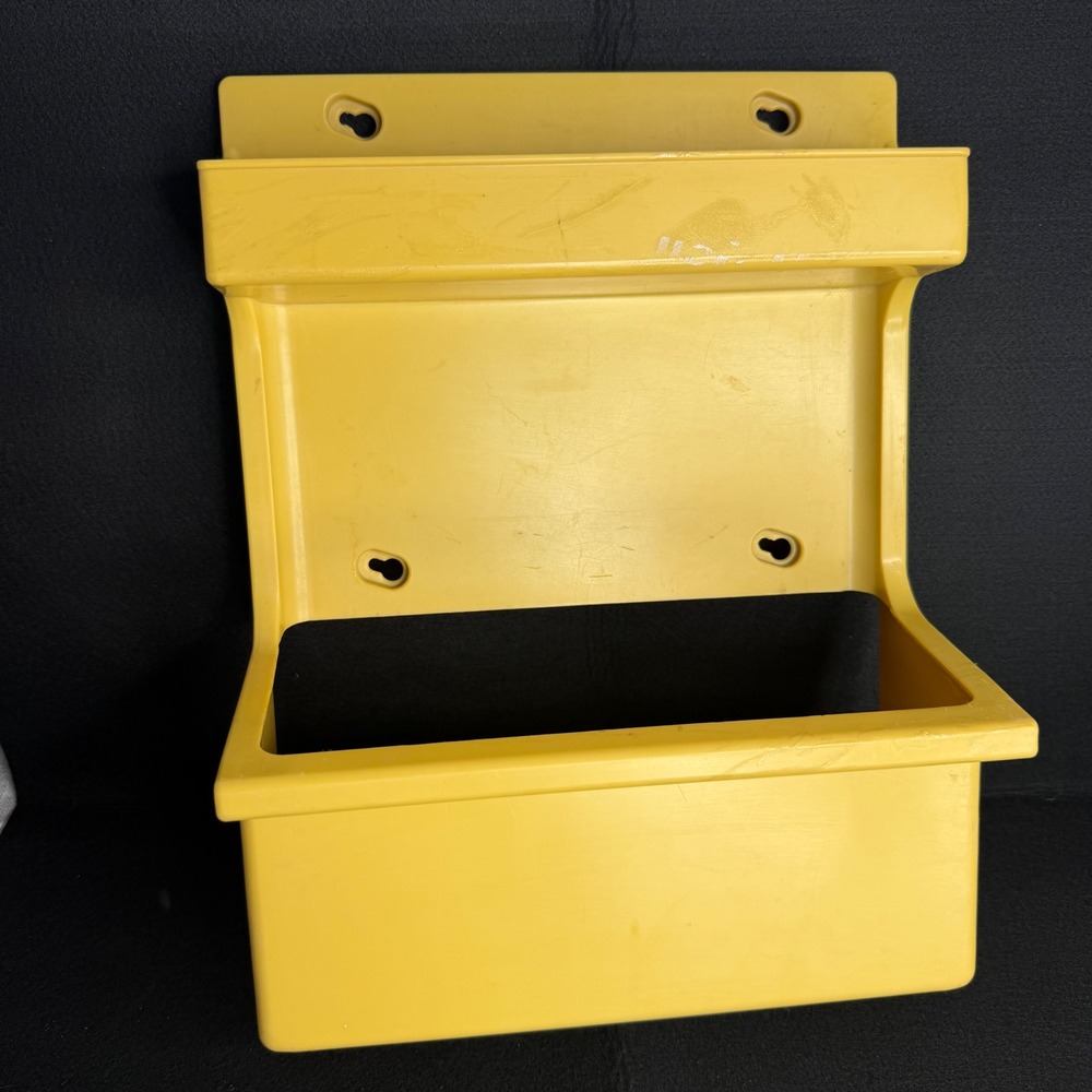 VTG 1981 Rubbermaid Clean Up Caddy Organizer Yellow Wall Door Mount 2320 USA